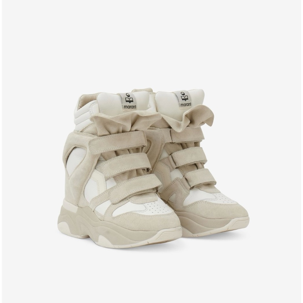 Cream Isabel marant balskee sneakers.